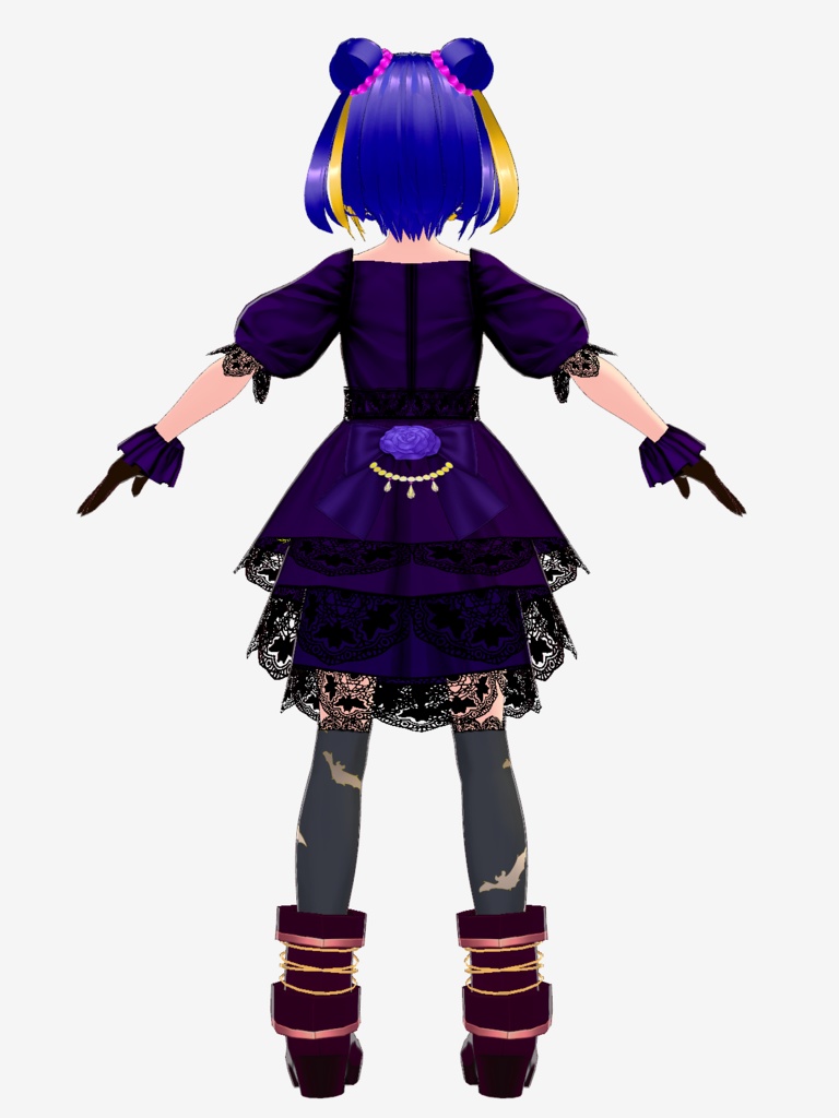 【VRoid Studio用衣装】ハロウィンドレスセット/【Outfit for VRoid Studio】Halloween dress set