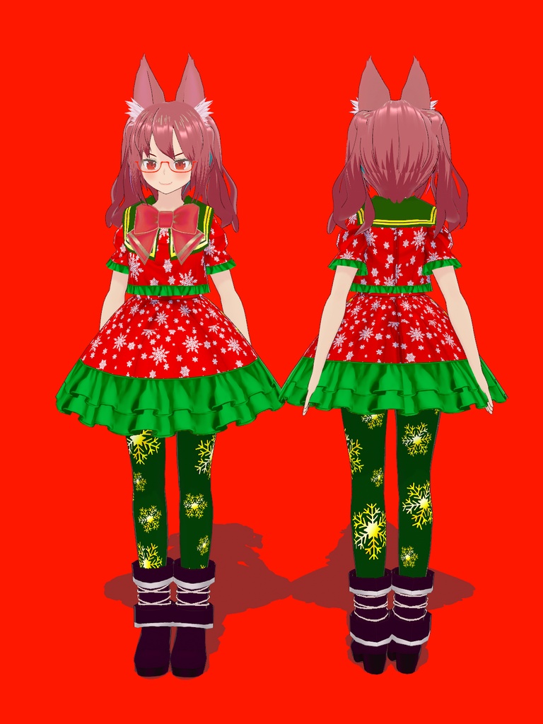 【VRoid Studio用衣装】クリスマス衣装セット2024/【Outfit for VRoid Studio】Christmas Outfit 2024