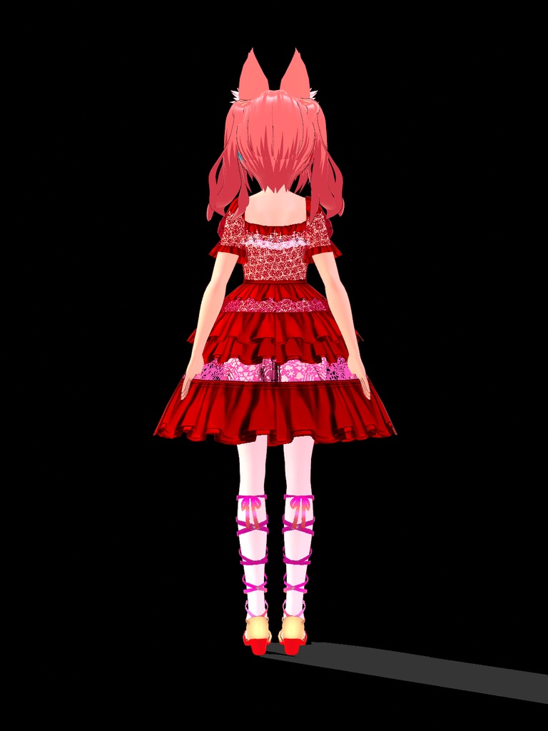 【VRoid Studio用衣装】薔薇ドレスセット/【Outfit for VRoid Studio】 Rose Dress set