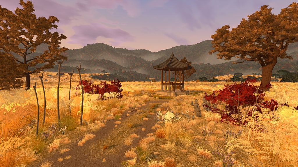 【VRChat PC】Autumn Susuki Hill / 秋のススキの丘 / 가을 갈대 언덕