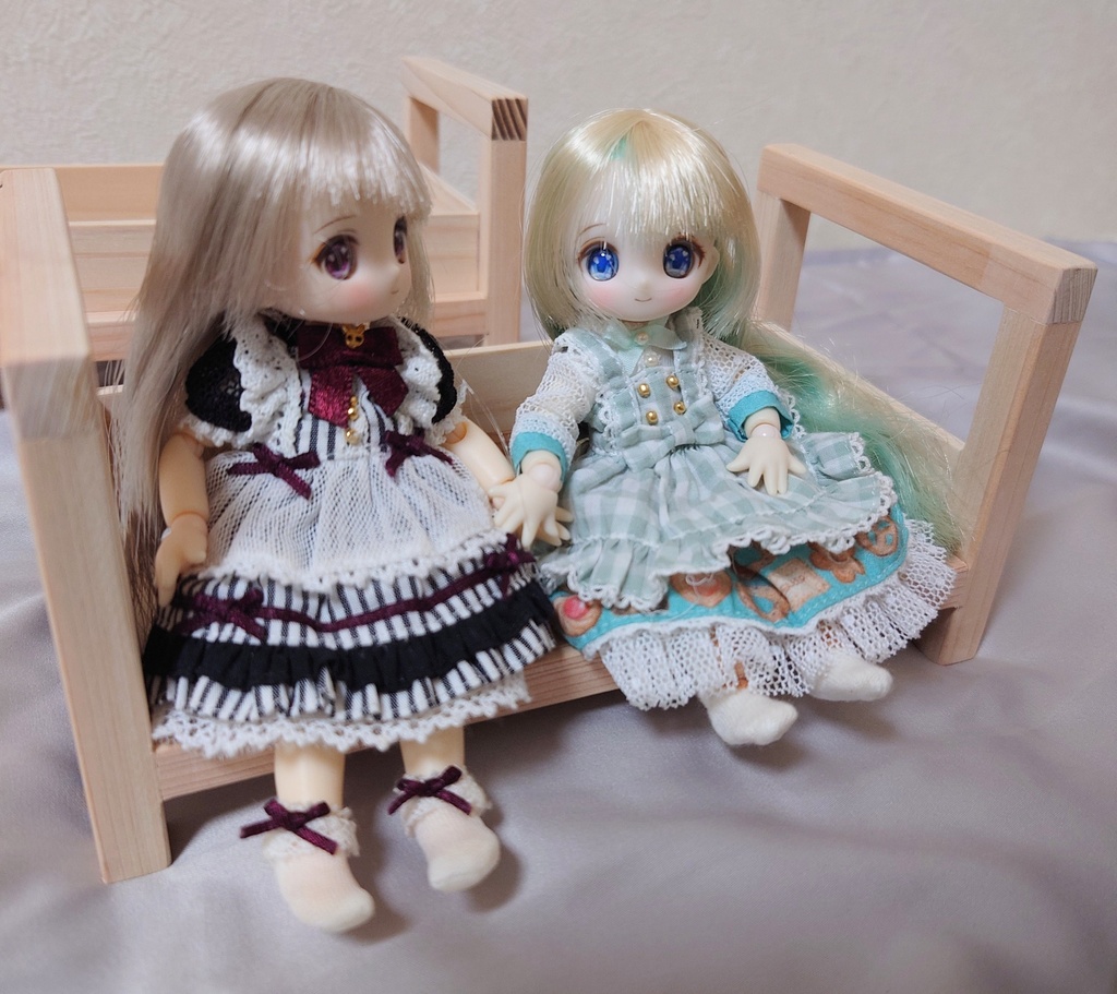 シュガーカップス等1/12ドール用　なかよし2段ベッド