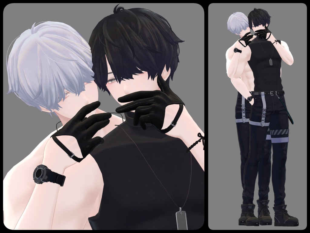 【無料/Free】シガーキス♡ペアポーズ【4アバター対応】