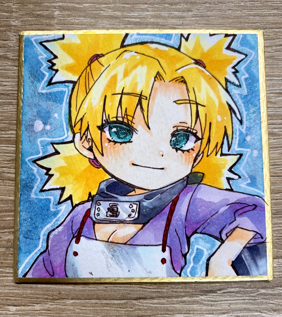 【新作】テマリさん豆色紙原画3種類