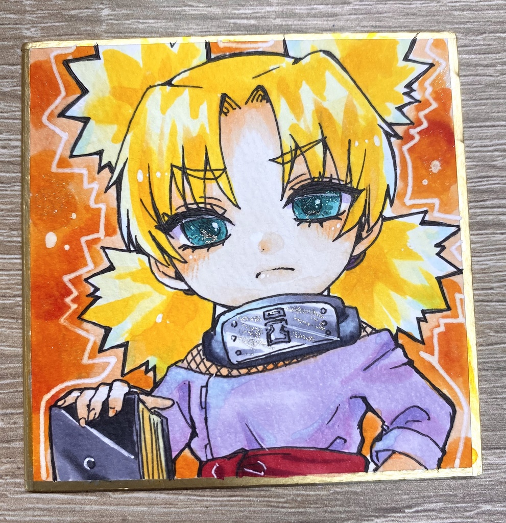 【新作】テマリさん豆色紙原画3種類