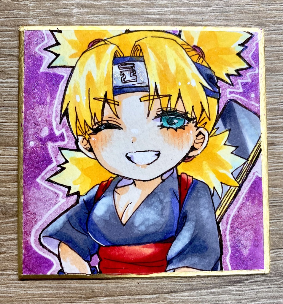 【新作】テマリさん豆色紙原画3種類