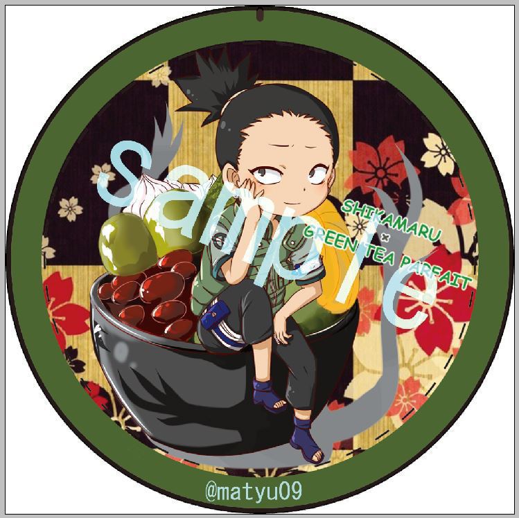 テマリ・シカマル・奈良家7.6mm缶バッチ