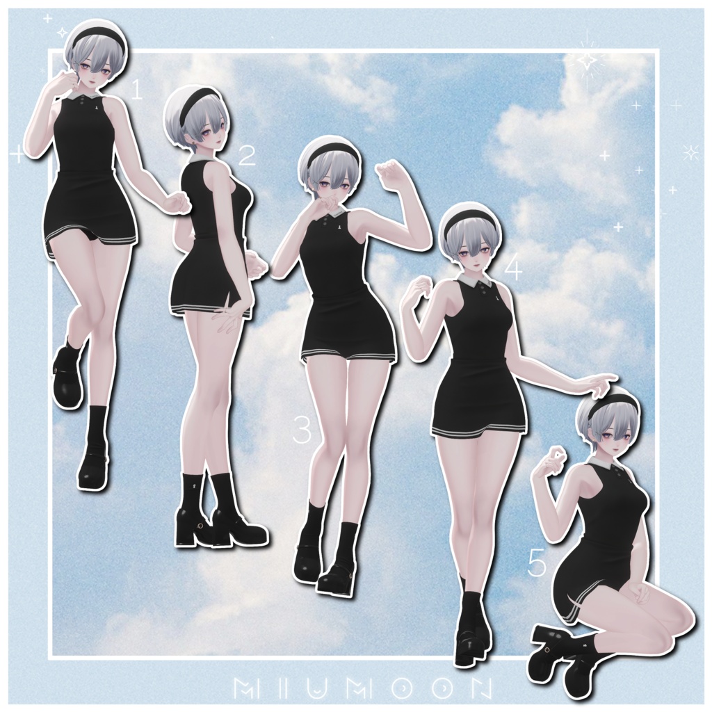 【SALE中!】女性用ポーズ10種🍒 【MIUMOON_POSE】