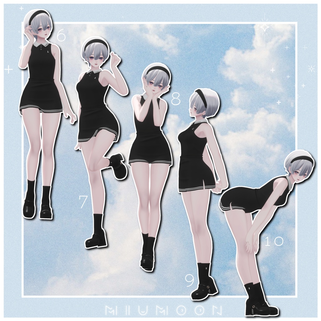 【SALE中!】女性用ポーズ10種🍒 【MIUMOON_POSE】