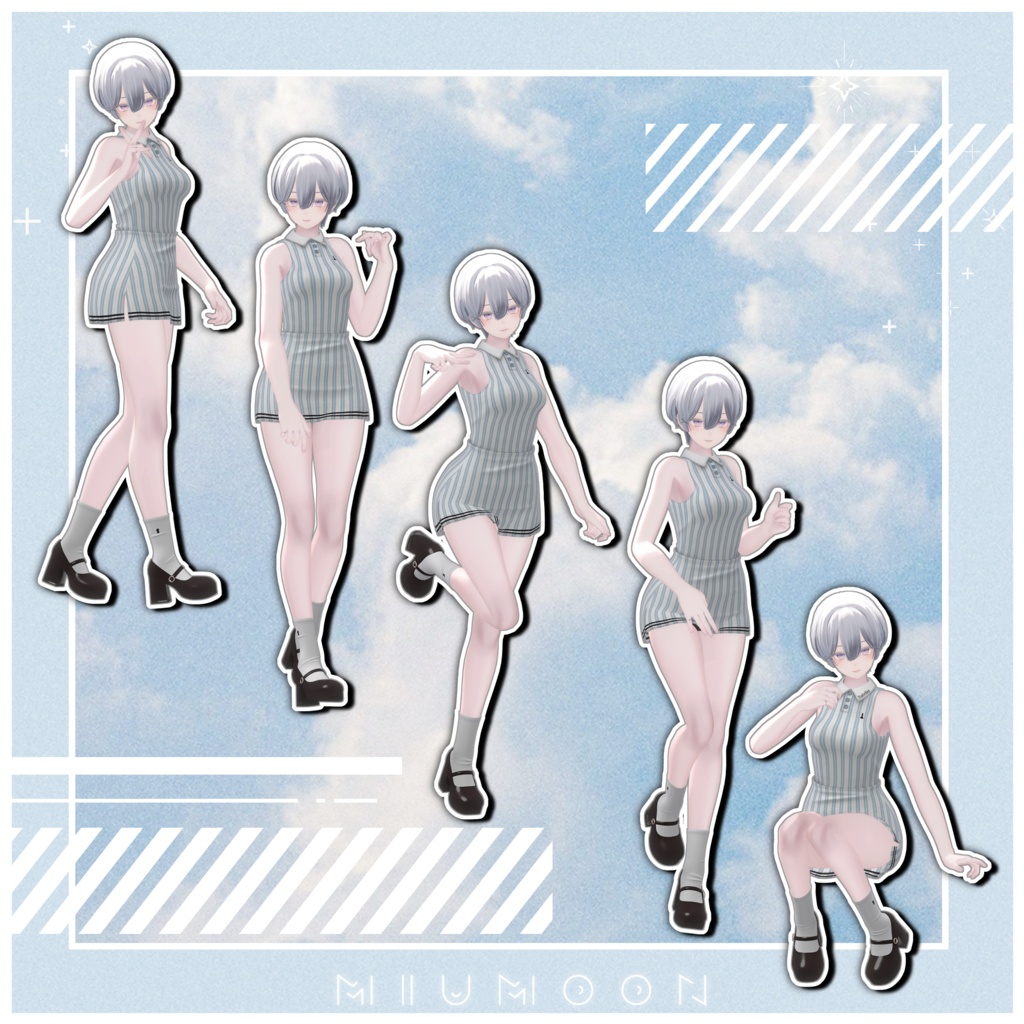 女性用ポーズ10種 Vol.2🍒【MIUMOON_POSE】