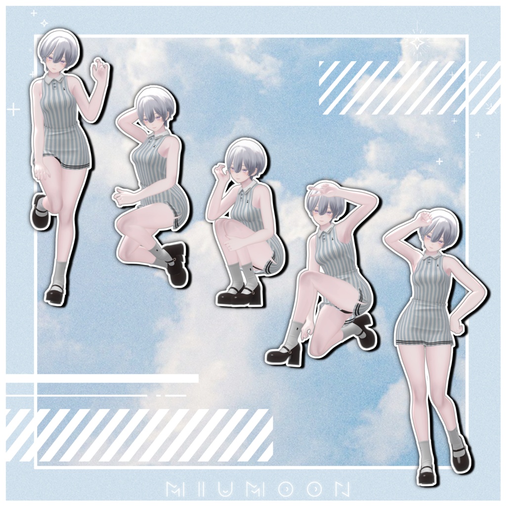 女性用ポーズ10種 Vol.2🍒【MIUMOON_POSE】