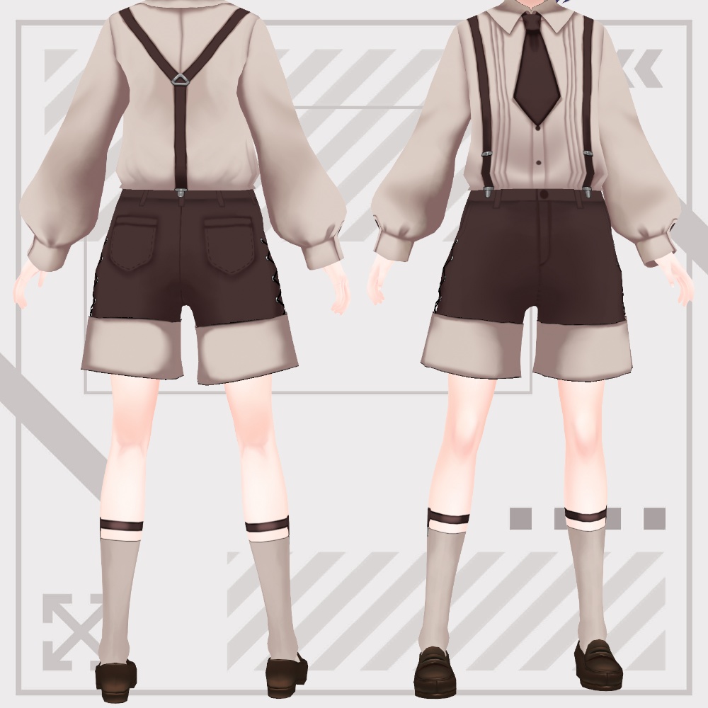 【Vroidテクスチャ】セピア色の学生服