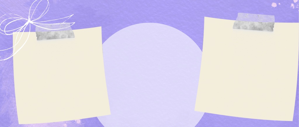 初めて作ったIRIAMヘッダー&アイコンリング/メモ風(紫)