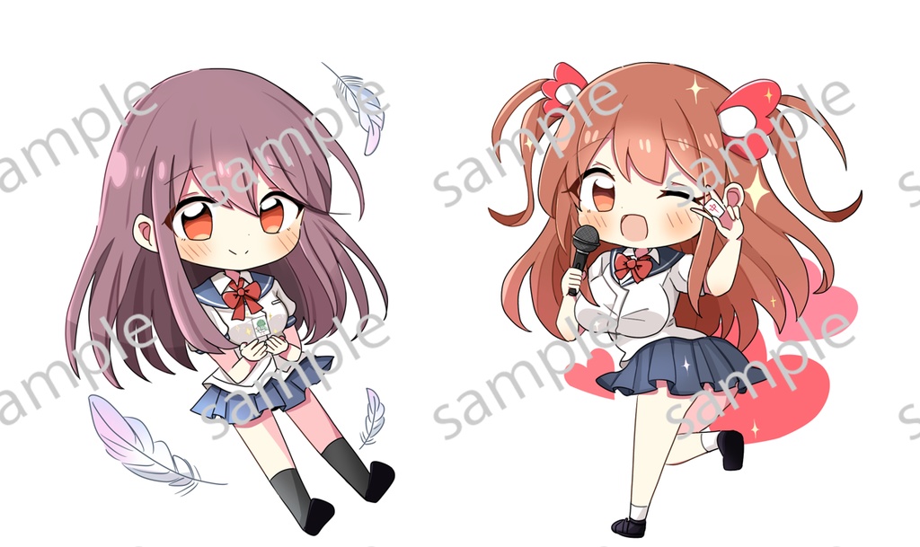 慕＆はやり　SDアクリルスタンド　朝酌女子高校・夏服Ver.セット