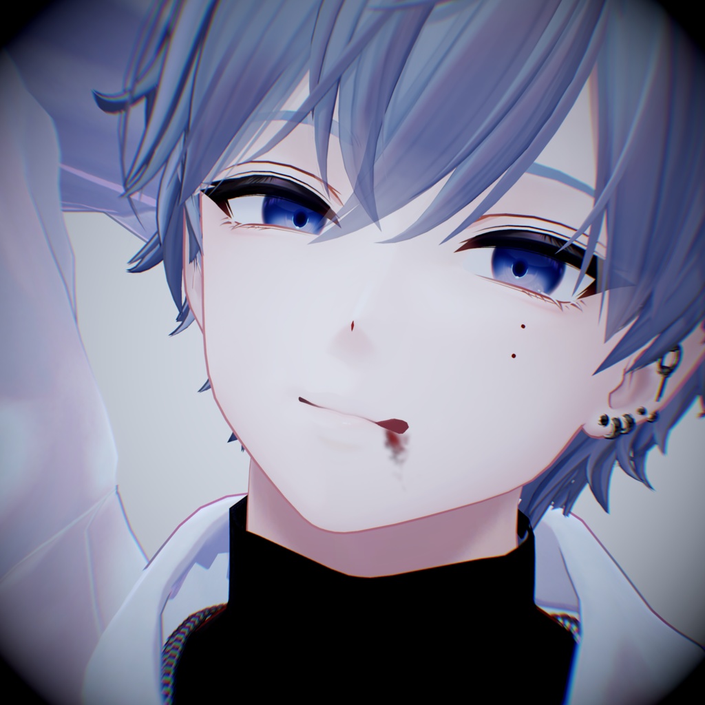 【3アバター対応】Blood left behind (口元の血テクスチャ)
