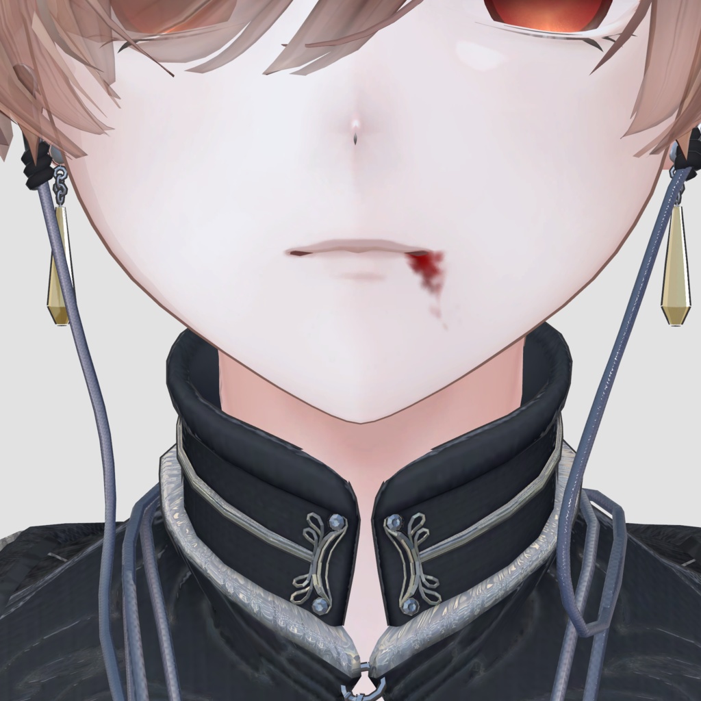 【3アバター対応】Blood left behind (口元の血テクスチャ)