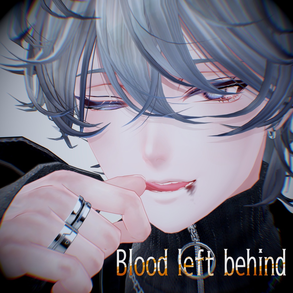【3アバター対応】Blood left behind (口元の血テクスチャ)