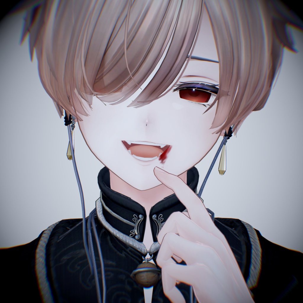 【3アバター対応】Blood left behind (口元の血テクスチャ)