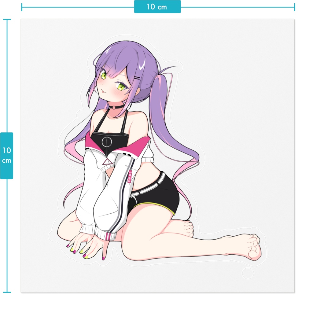 【ホロライブ非公式】常闇トワ【シール・ステッカー クリア・ホワイト2種】