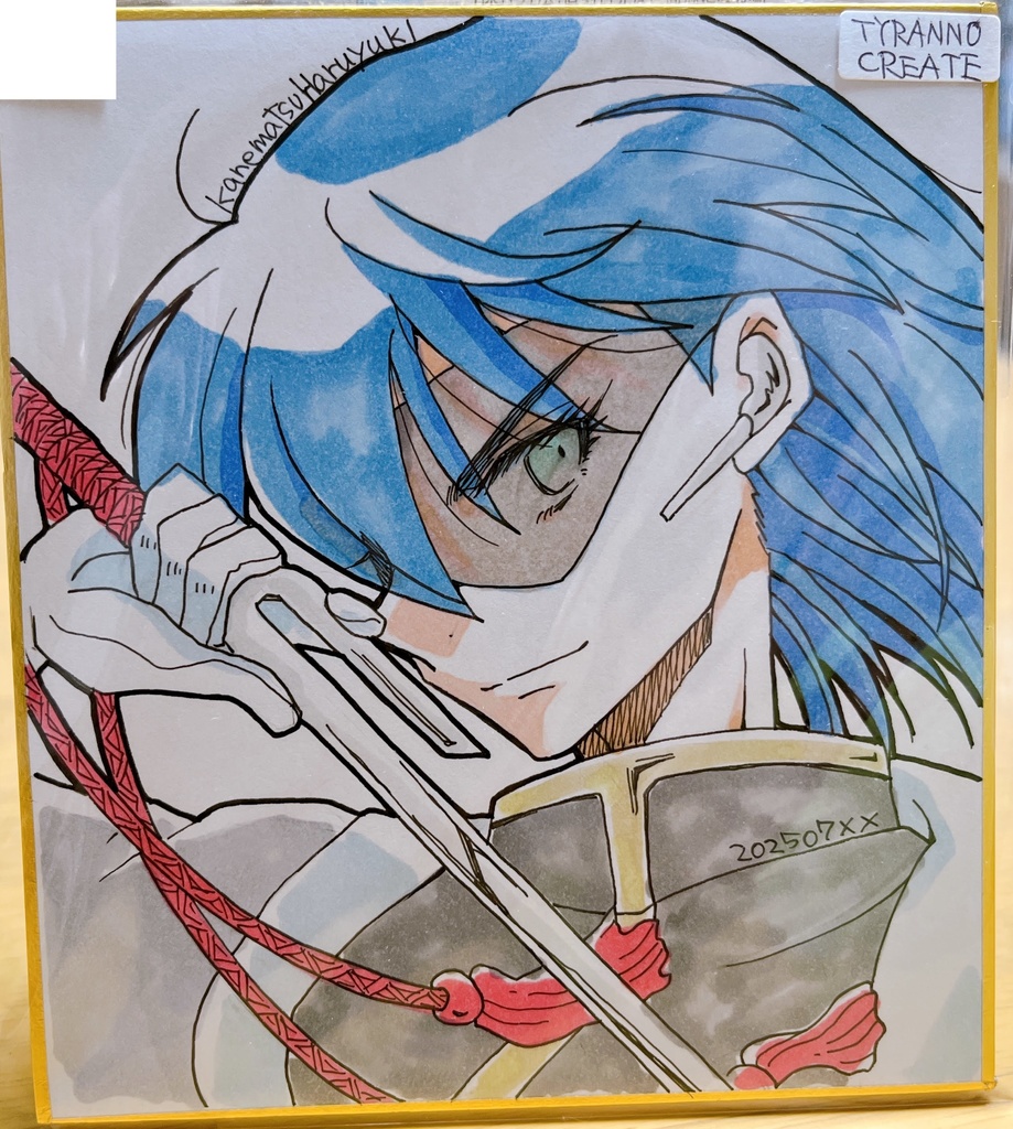 直筆オリジナルイラスト色紙