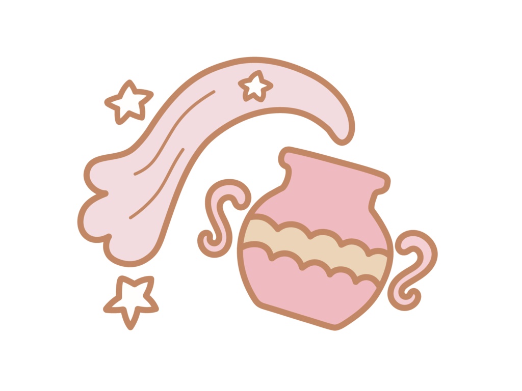 星座ステッカー pink