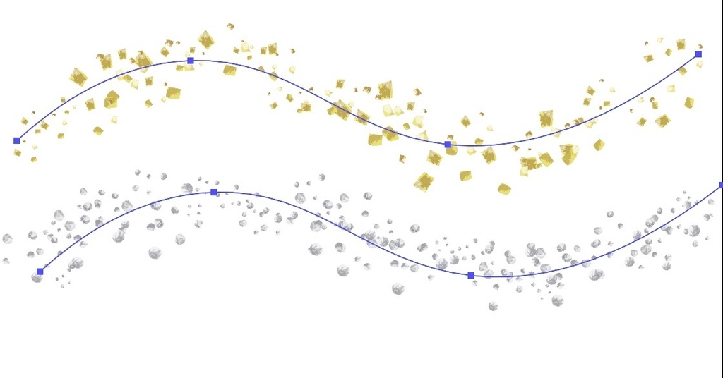 【Illustrator用】和風なラメや背景にピッタリ♡金箔ラメぶらし