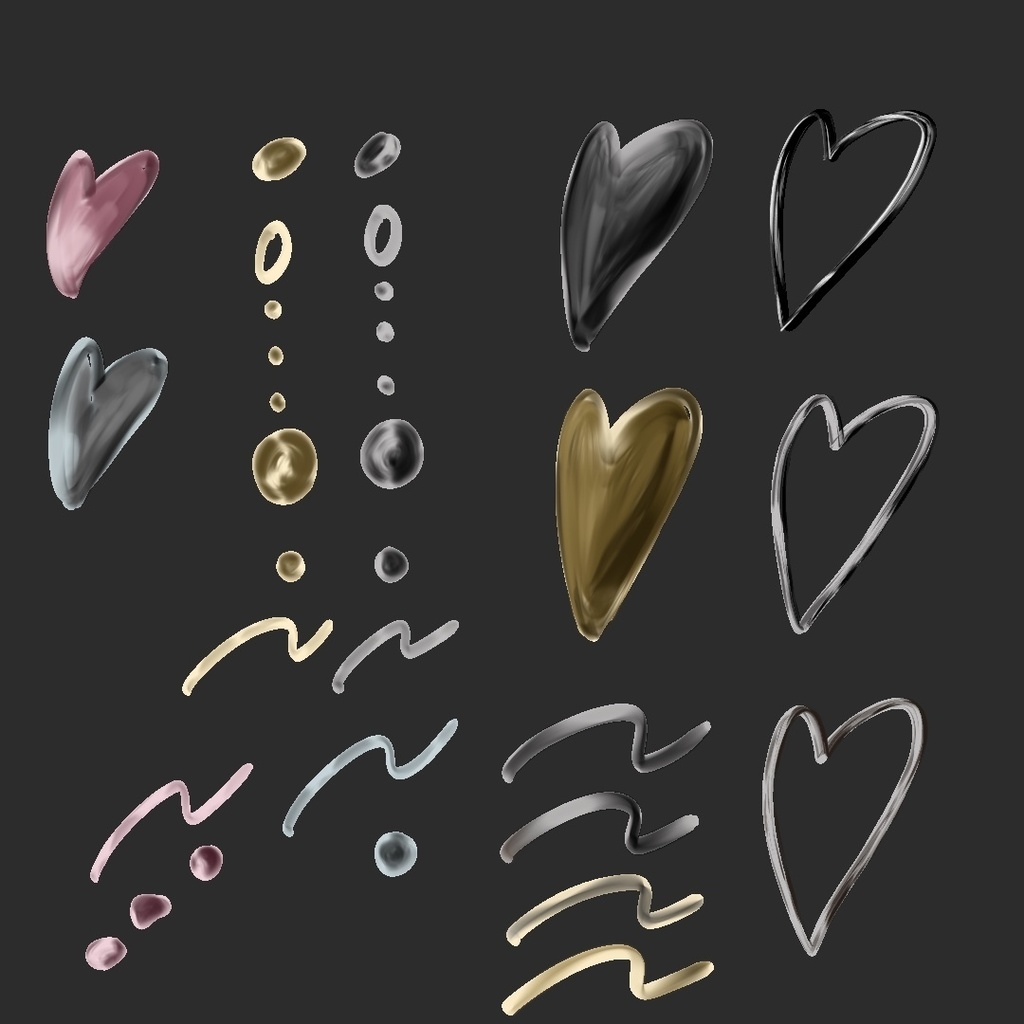 重厚感のあるメタルな質感!アクセサリーを描く時にもおすすめ【メタルペン】