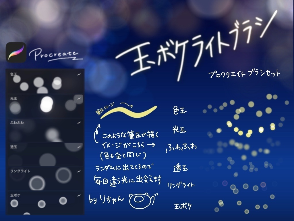 りちゃんブラシ全部セット118種【Procreateコンプリート版】
