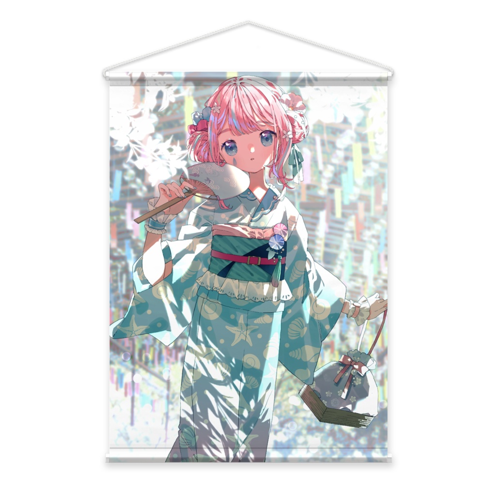 天音なみだ【タペストリー】2022年誕生日記念 / 浴衣イラスト