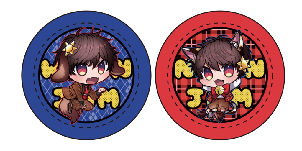 わんじゃむ&にゃんじゃむ缶バッジセット