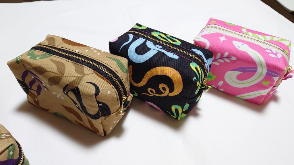 ヘビ柄ポーチ(大)