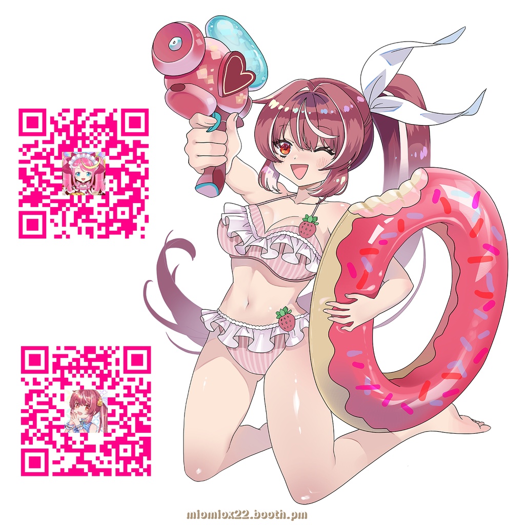 最高の夏をつかまえよう!!8/15まで30%OFF!【VRoid向け衣装パック】夏色フリルビキニ 〜真夏の恋〜 カラーバリエーションは全3色!
