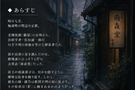 蜘蛛の糸は古都を巡る