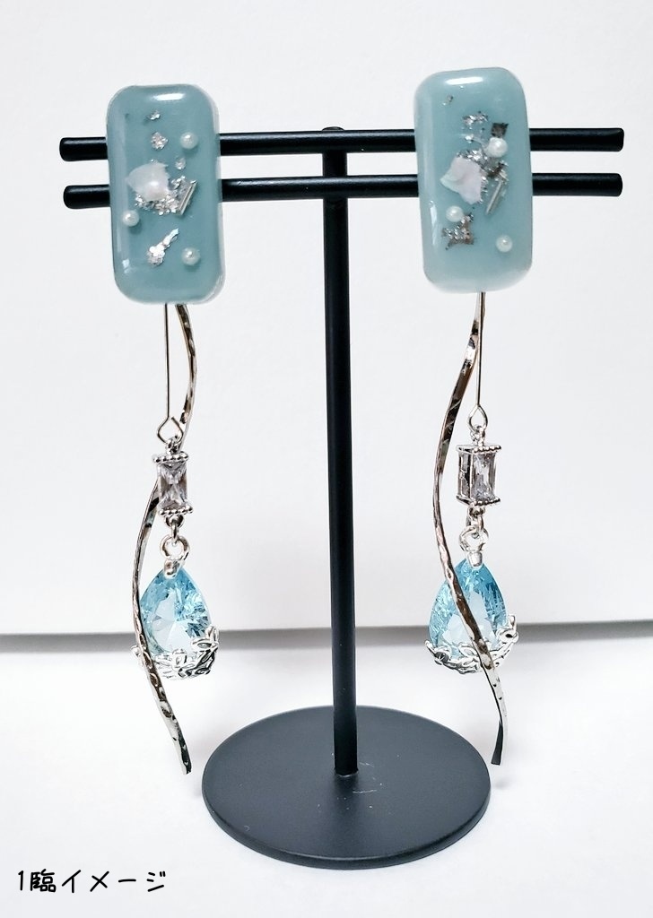 オベロン・ヴォーティガーン 4wayピアス/イヤリング シルバーver