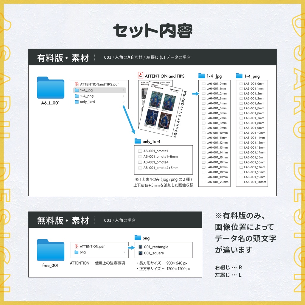 【背幅0〜20mm】表紙テンプレート / 001人魚