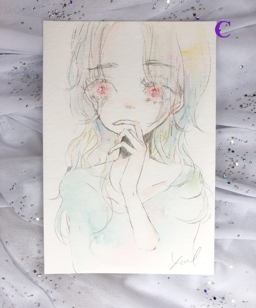 水彩ドローイングA〜I(ポストカードサイズ)