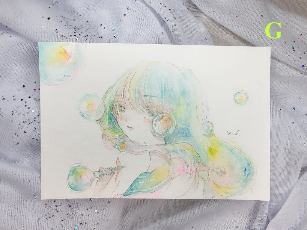 水彩原画A〜I(ポストカードサイズ)