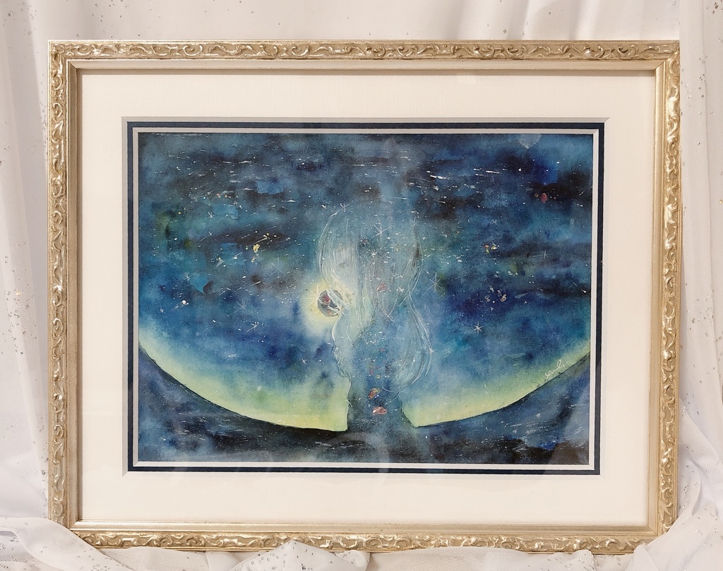 額装作品「久しぶりね」