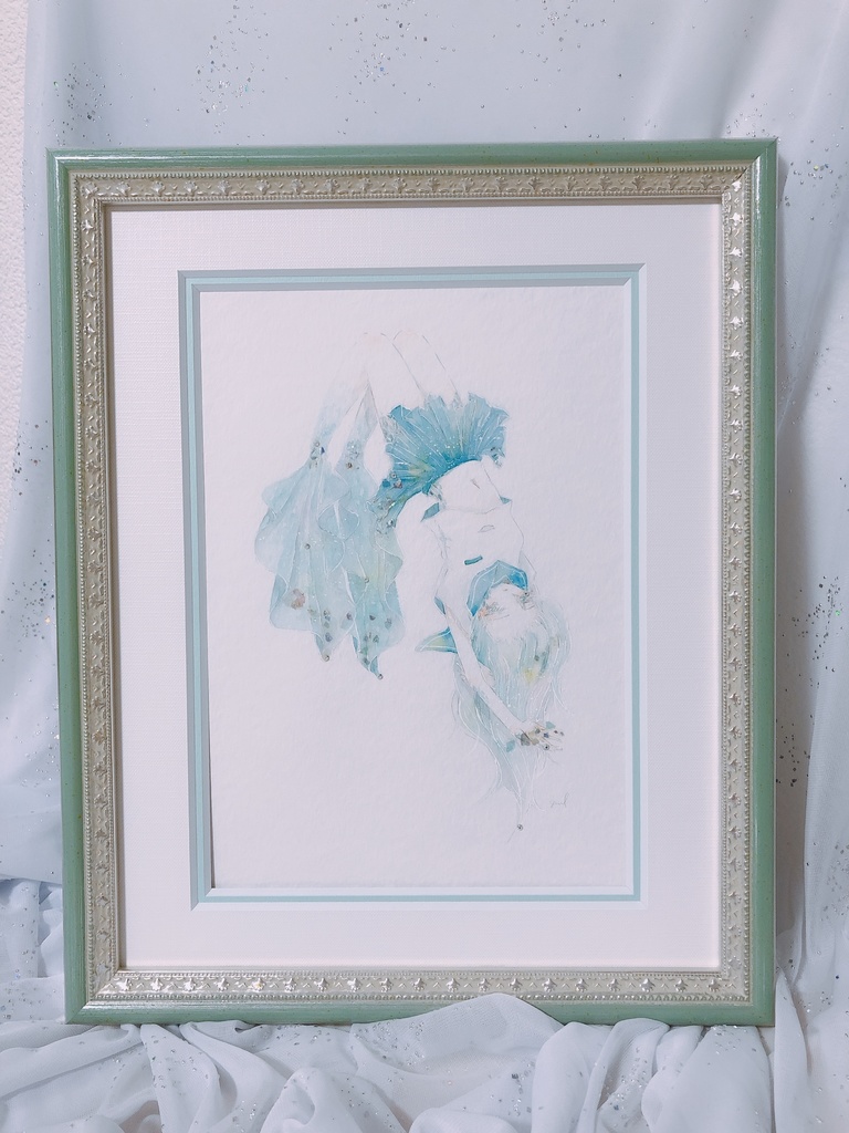 額装作品「泡になる」