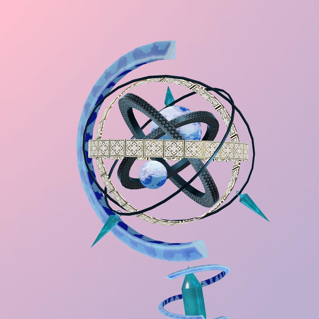 【無料】魔法使いの杖【VRChat想定3Dモデル】