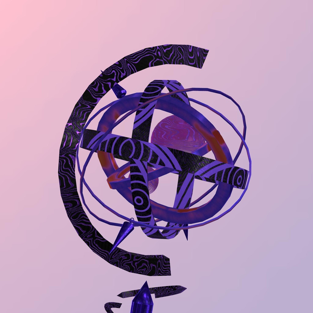 【無料】魔法使いの杖【VRChat想定3Dモデル】