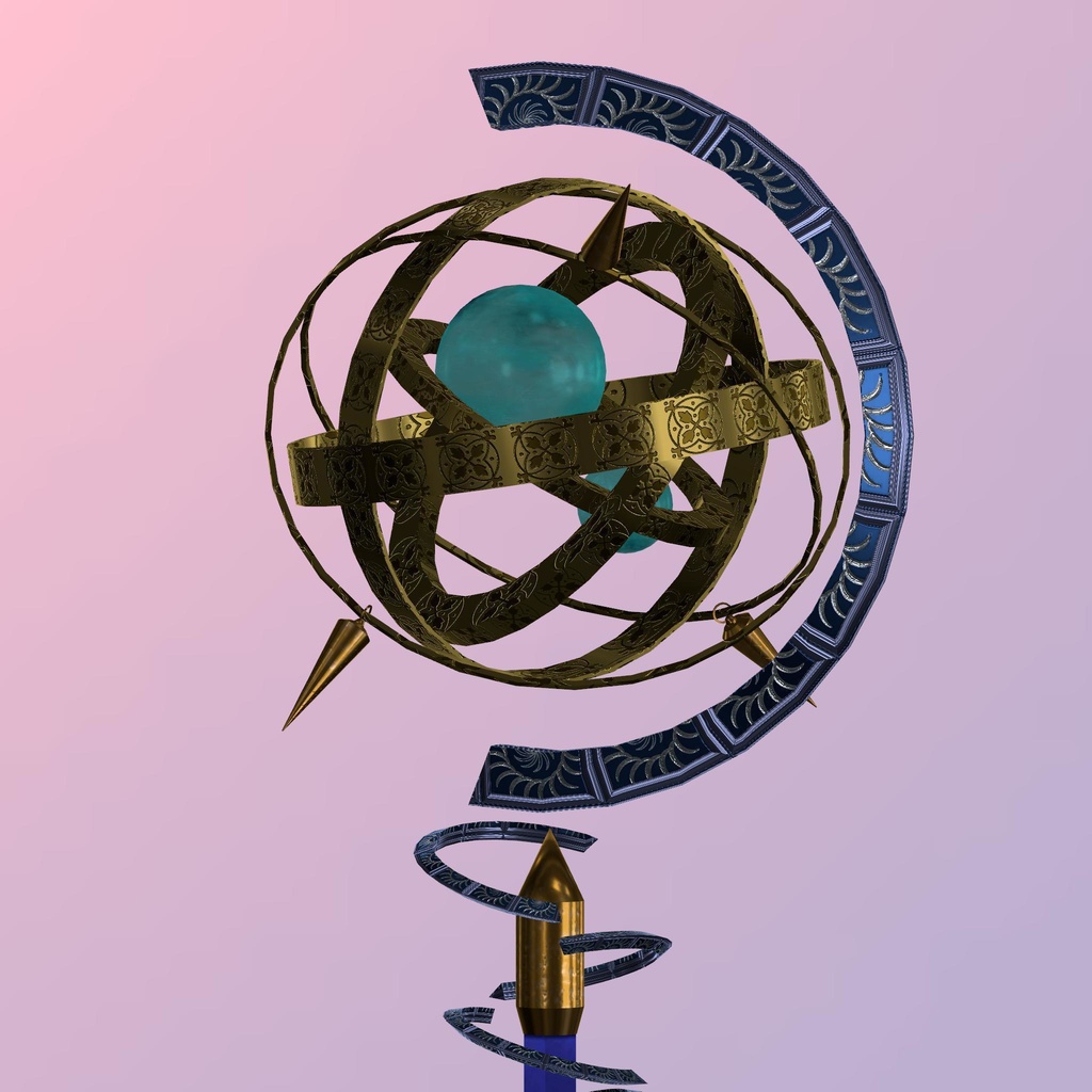 【無料】魔法使いの杖【VRChat想定3Dモデル】