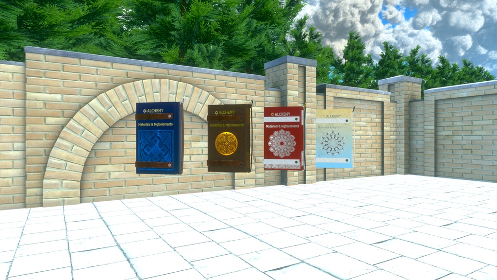 【無料】ファンタジー風ブックアクセ【VRChat想定3Dモデル】