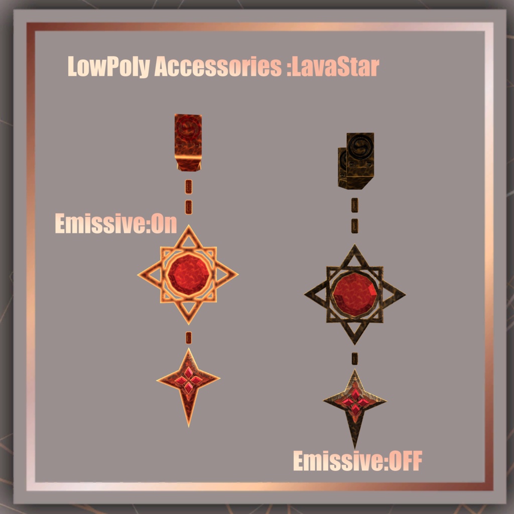 ローポリアクセサリーセットNo.2【VRChat想定】