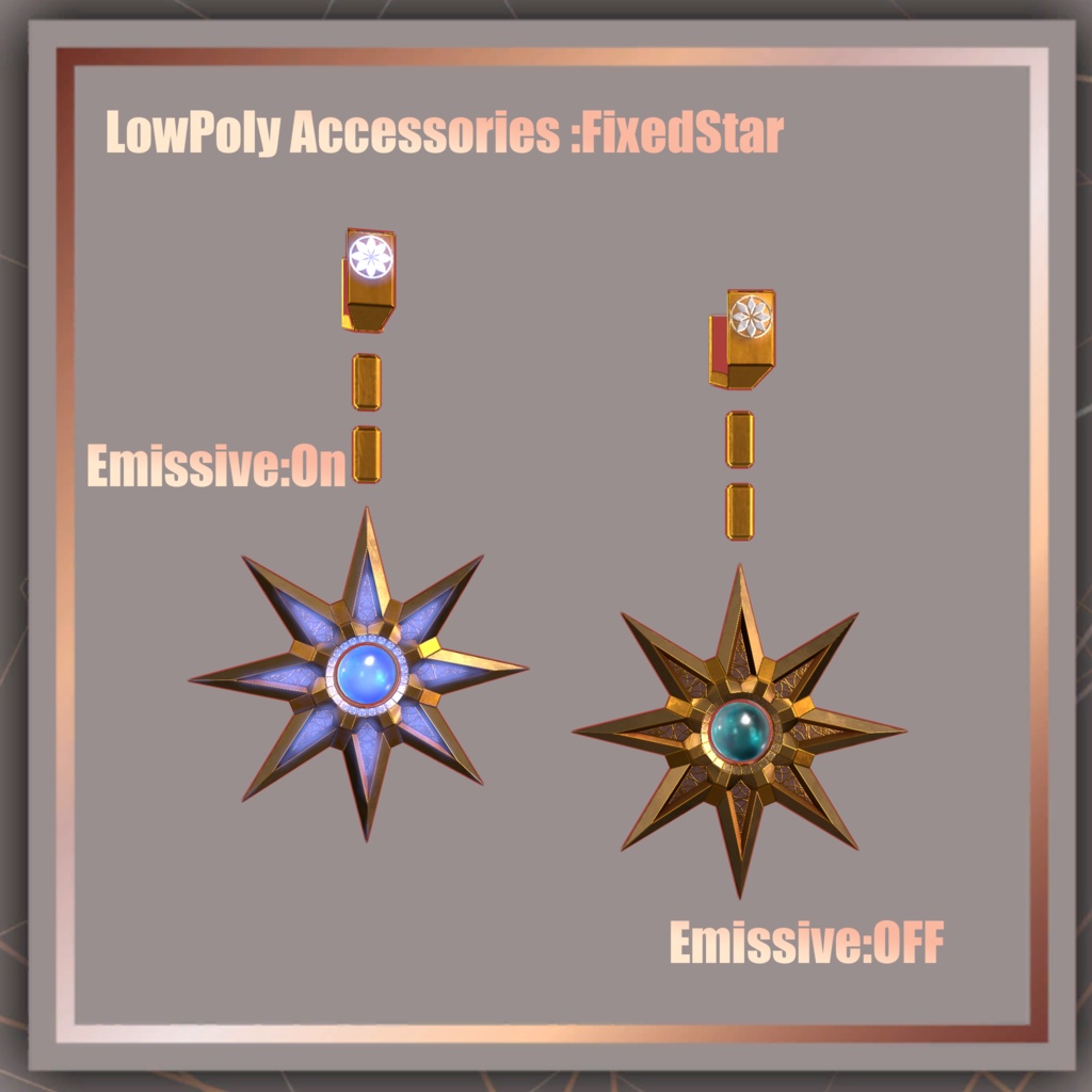 ローポリアクセサリーセットNo.2【VRChat想定】