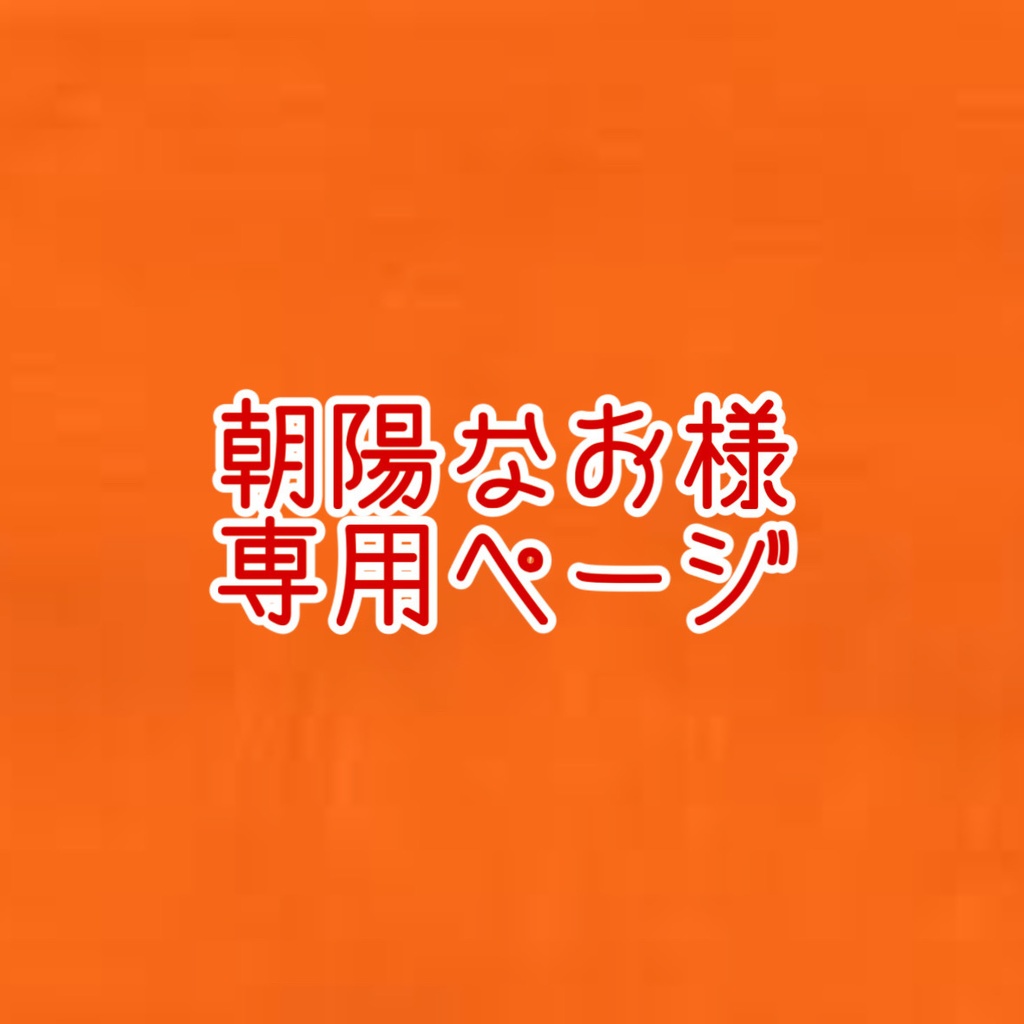 朝陽なお様専用ページ