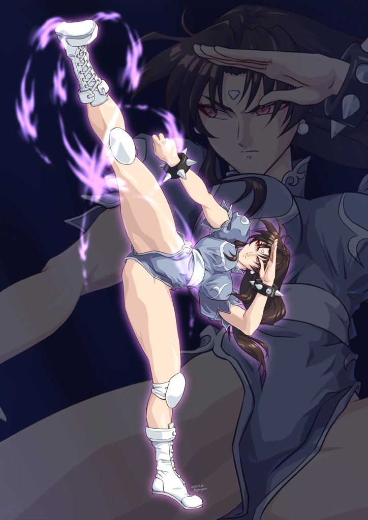 【アクリルフィギュア】SF2V 蹴り上げるサイバーウォリア春麗