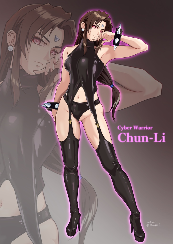 【A4クリアファイル】SFⅡVサイバーウォリア春麗(セクシー衣装ver.×下着姿ver.)