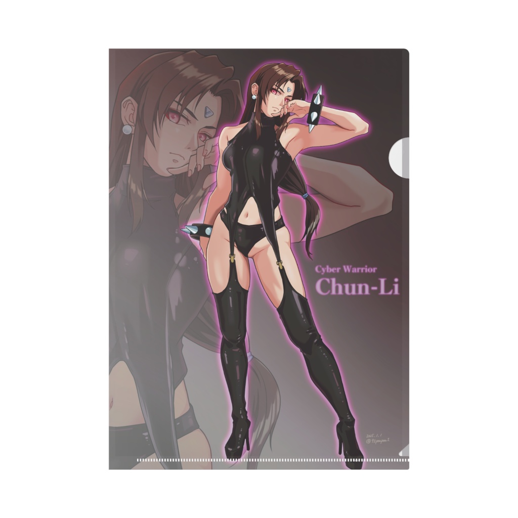 【A4クリアファイル】SFⅡVサイバーウォリア春麗（セクシー衣装ver.×下着姿ver.）