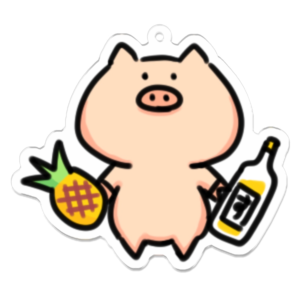 おきらくぶたアクキー