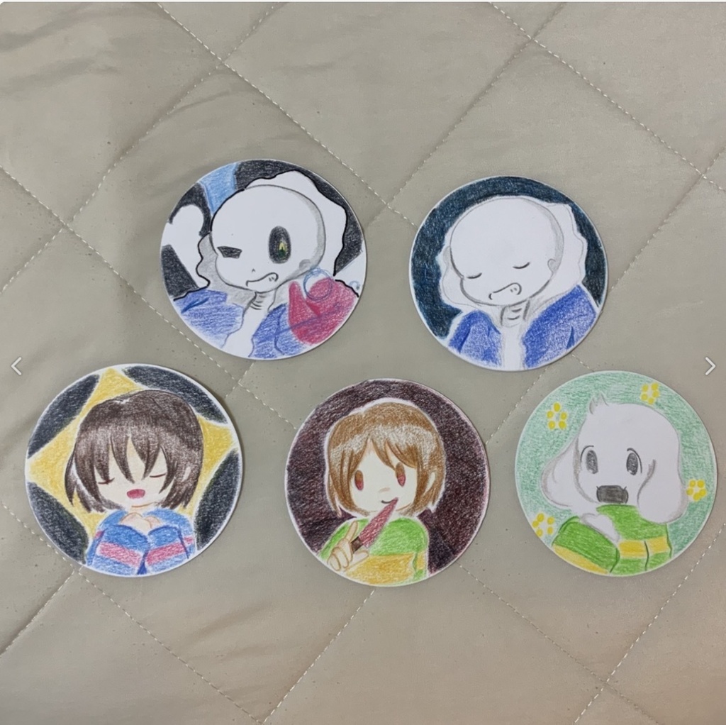 UNDERTALE 丸コースター 原画